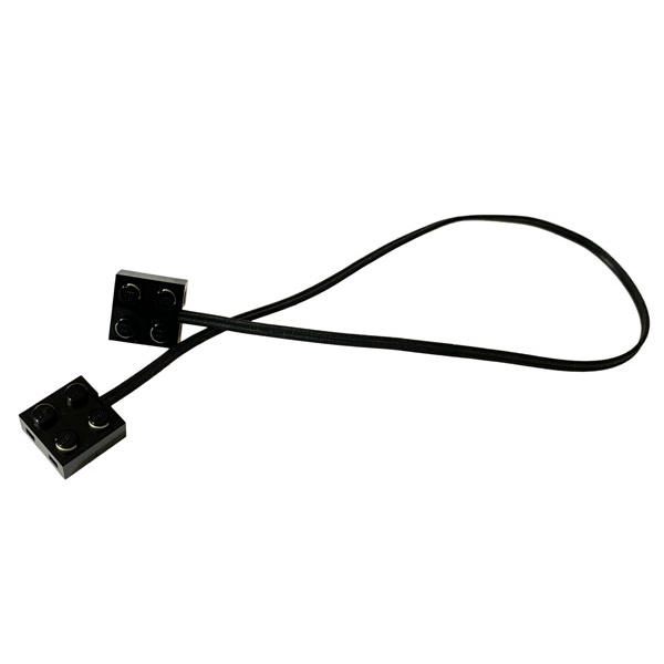 LEGO Black Wire with 2 x 2 x 0.7 Brick on each End 36.8 cm (46 Studs) (76015)